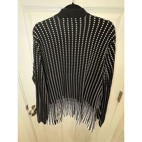 Cato size 22/24W black white Geo cardigan long sleeve - Picture 2 of 6